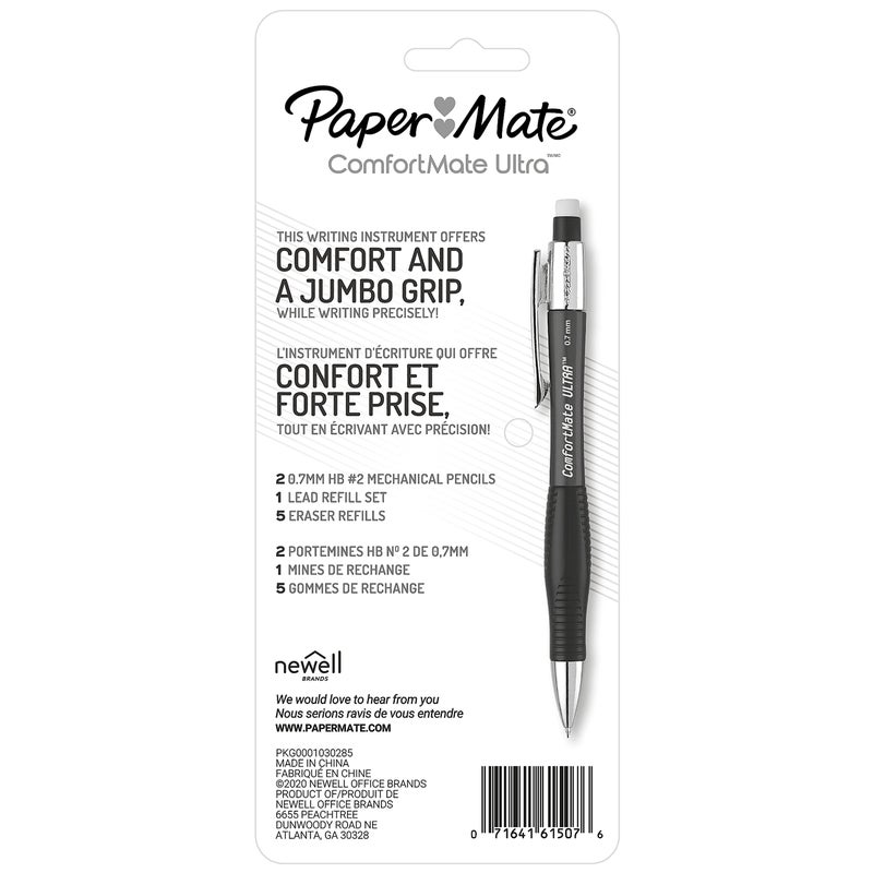 Paper Mate Comfort Mate Ultra Mechanical Pencil Set, 0.7mm, HB #2, Assorted Colors, 2 Count - Image 4